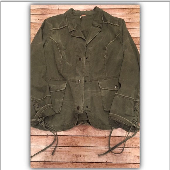 Free People Jackets & Blazers - Free People Olive Green Utility Jacket